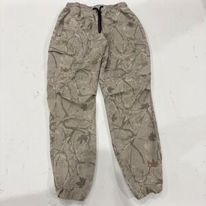 Esc Real Tree Camo Cargo Jogger Pants Tan Brown Forest Print Women Size Large